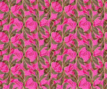 Leaves print tropical pink