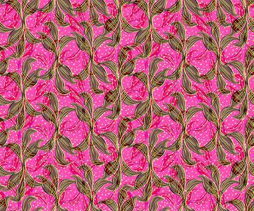 Leaves print tropical pink