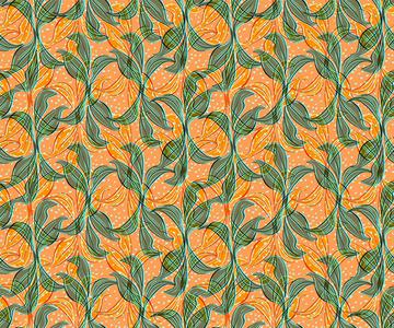 Tropical leaves print