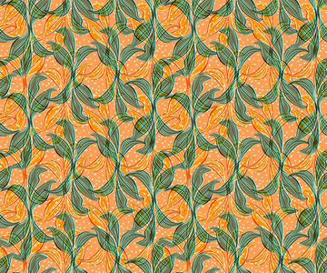 Tropical leaves print