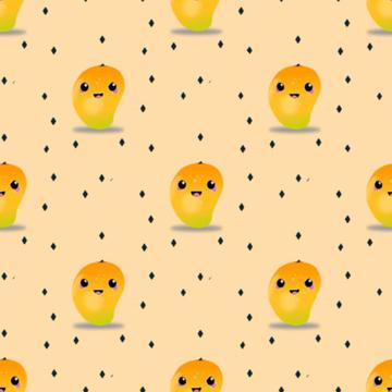 mango fruit kawaii