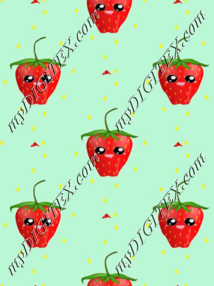 strawberry fruit kawaii