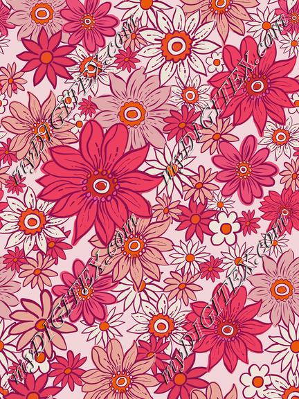 Pink Flowers-70s-REPEAT