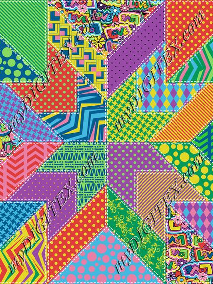 Hippie Love Quilt Block 104