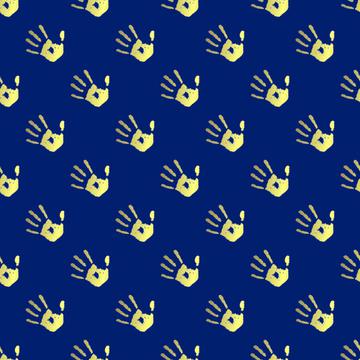 gold hand prints