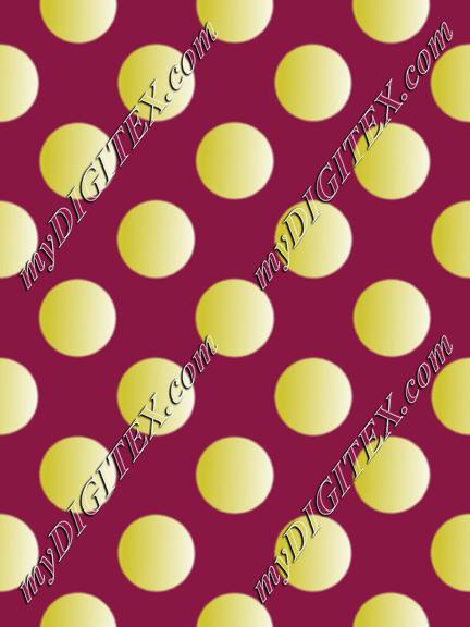 gold dots burgundy print