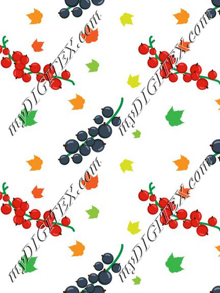 Fruits and leaves pattern