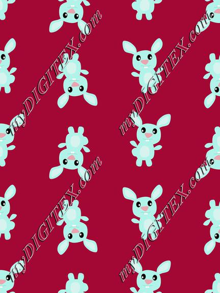 Blue bunny pattern