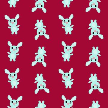 Blue bunny pattern
