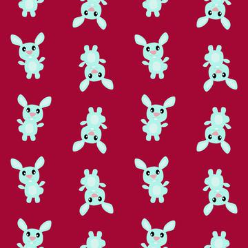 Blue bunny pattern