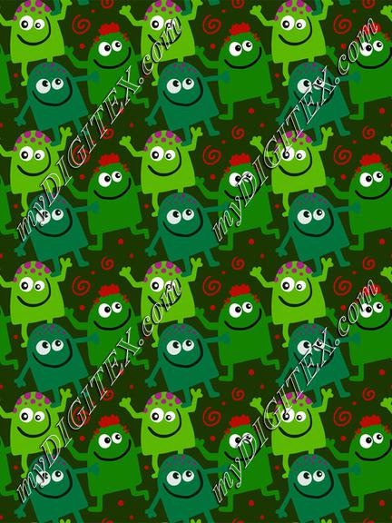 Green monsters pattern