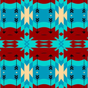 Brown blue tribal shapes
