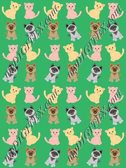 Dogs and cats pattern