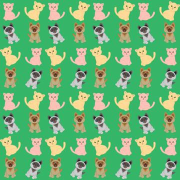 Dogs and cats pattern