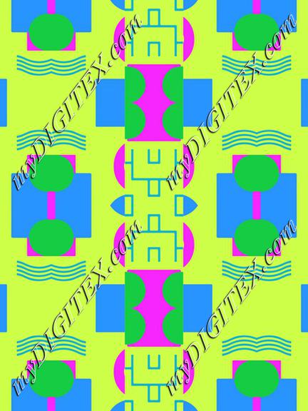 Shapes on a green background