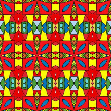 Abstract flowers rows