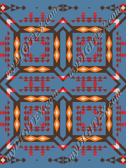 Shapes on a blue background