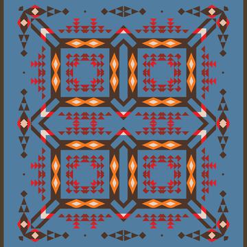 Shapes on a blue background