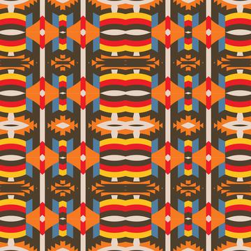 Colorful shapes rows