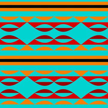 Shapes on a blue background
