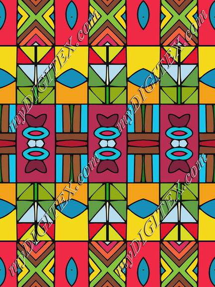 Colorful shapes rows
