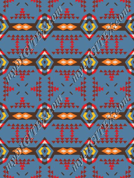 Shapes rows on a blue background