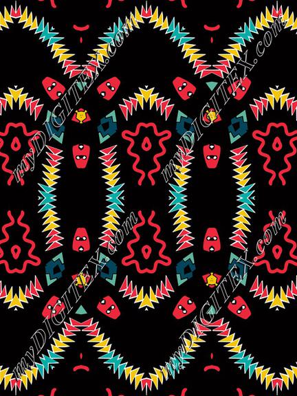 Shapes on a black background