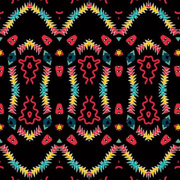 Shapes on a black background