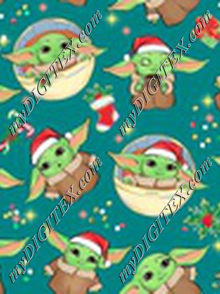 Yoda Christmas Teal