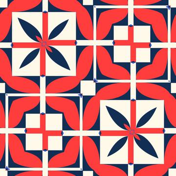 Flowers in squares