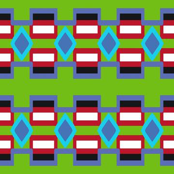 Rhombus and rectangles pattern