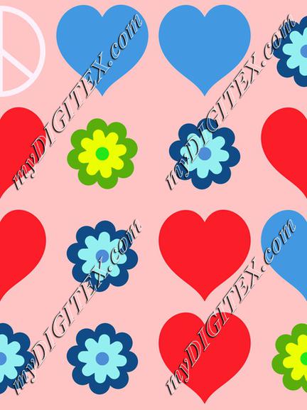 Peace and love pattern