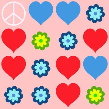 Peace and love pattern