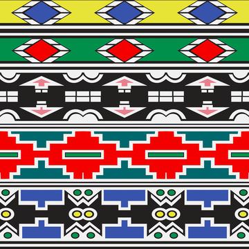 Colorful shapes rows