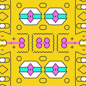 Shapes on a yellow background