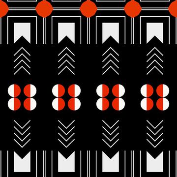 Shapes on a black background