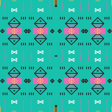 Shapes on a turquoise background