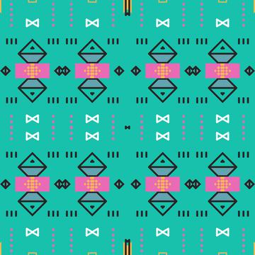 Shapes on a turquoise background