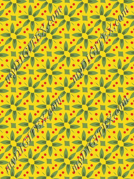 Green flowers pattern