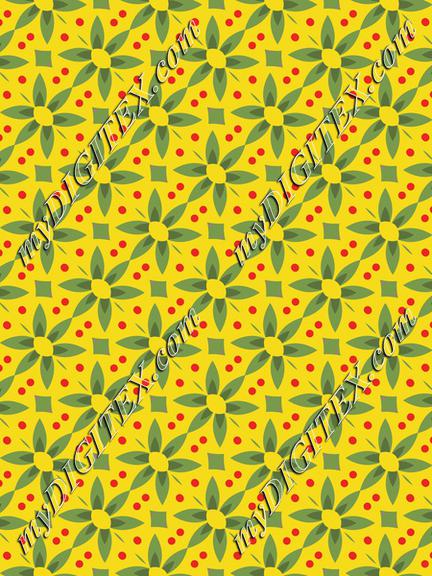 Green flowers pattern