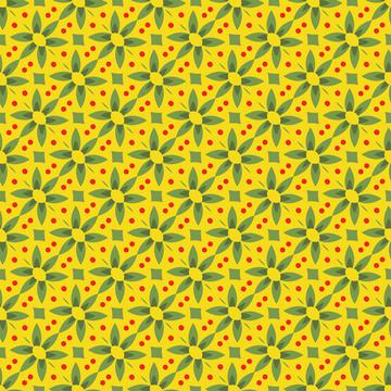 Green flowers pattern