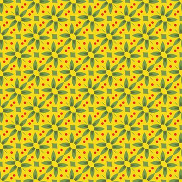 Green flowers pattern