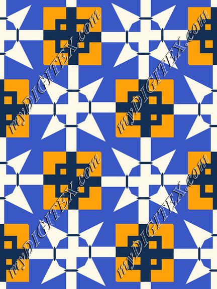 Shapes on a blue background