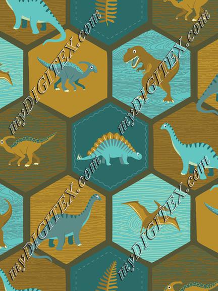 Dinosaur Hex - Brown