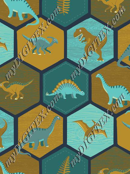 Dinosaur Hex - Navy