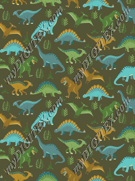 Dinosaur Vegetation Scatter - Brown