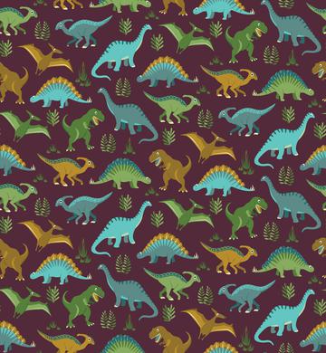 Dinosaur Vegetation Scatter - Mulberry