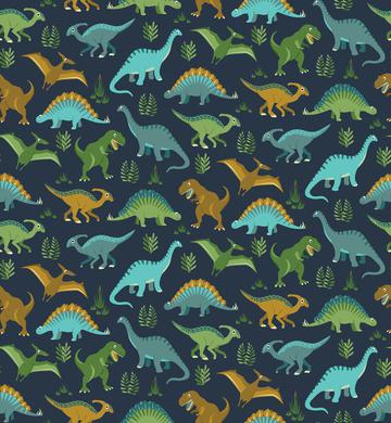 Dinosaur Vegetation Scatter - Navy