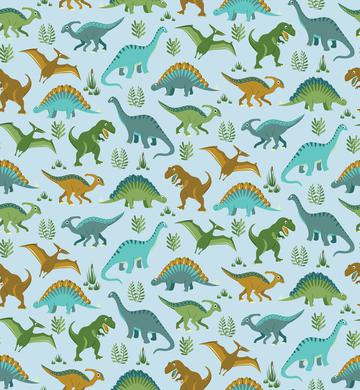Dinosaur Vegetation Scatter - Pale Blue