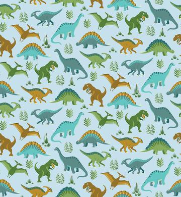 Dinosaur Vegetation Scatter - Pale Blue